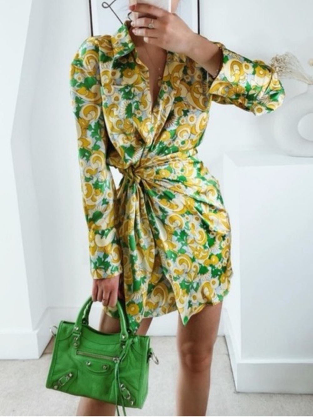 Bloggee Fave Zara Satin Wrap Mini Dress